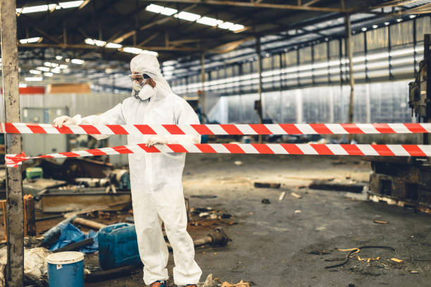 Professional Biohazard technician working in Albertson, NY
